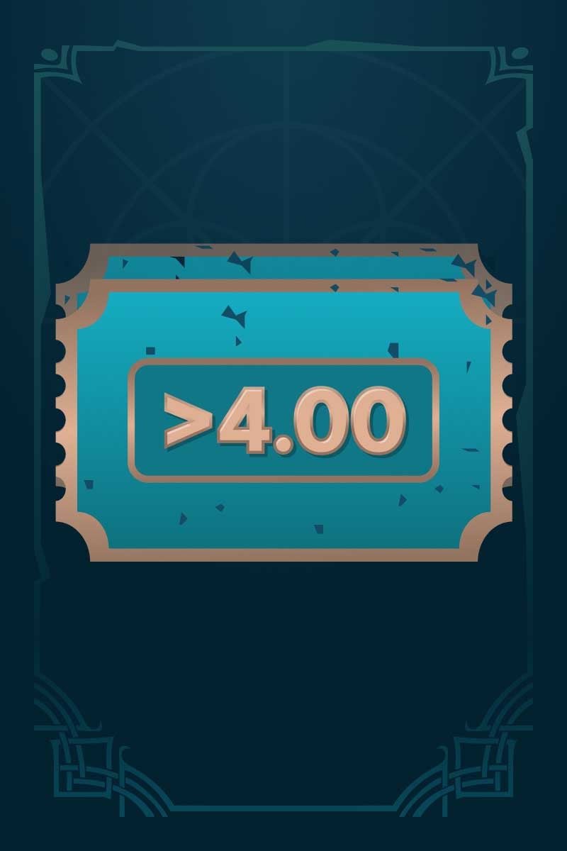 Place a multiple bet with min. odds 4